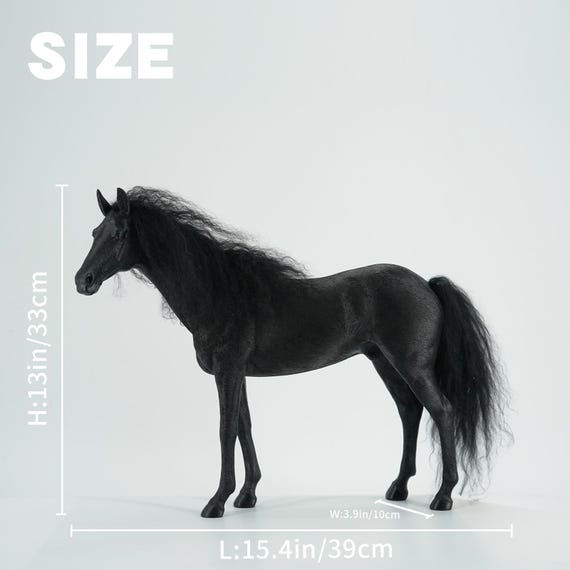JXK Studio Handcrafted Ferghana Horse Figurine – Realistic Resin