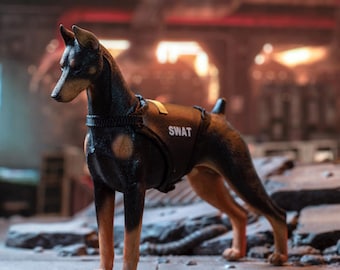 JXK Studio Custom Dobermann hondenbeeldje, gepersonaliseerd hars huisdier standbeeld, hond herdenkingscadeau