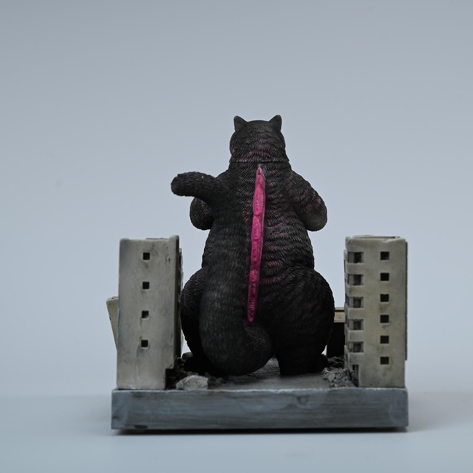 JXK Studio Handmade Catzilla Resin Sculpture: Meowzilla Kaiju Cat