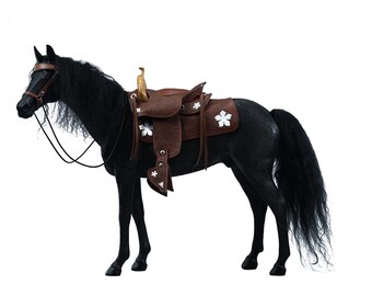 JXK Studio Handcrafted Ferghana Horse Figurine – Realistic Resin