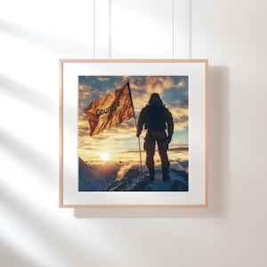 Military Wall Art, Patriotic Wall Art, Veteran Tribute, Gifts for Military Men, Gifts for Military Family, Man of Courage, Print on Demand