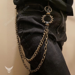 Wallet Chain – Men&#39;s Women&#39;s Gothic Biker Chain for Jeans, Punk Rock Belt Accessory, Y2K Skater Style, Gift for Him or Her&quot;