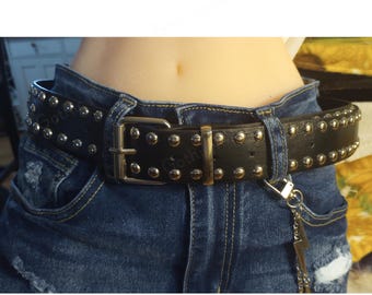 Y2k/2000s Black Rhinestones Detailing, With Metal Stars