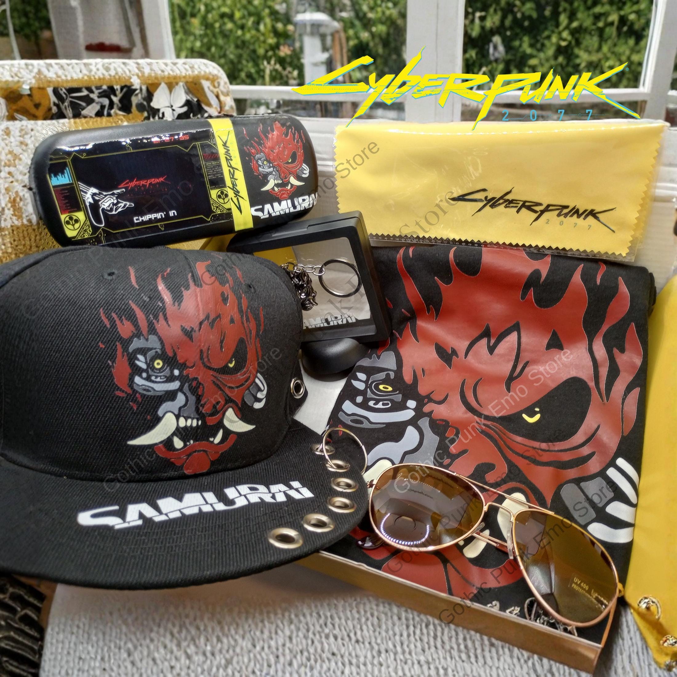 Johnny Silverhand Sunglasses With Case: Cyberpunk 2077 Cosplay