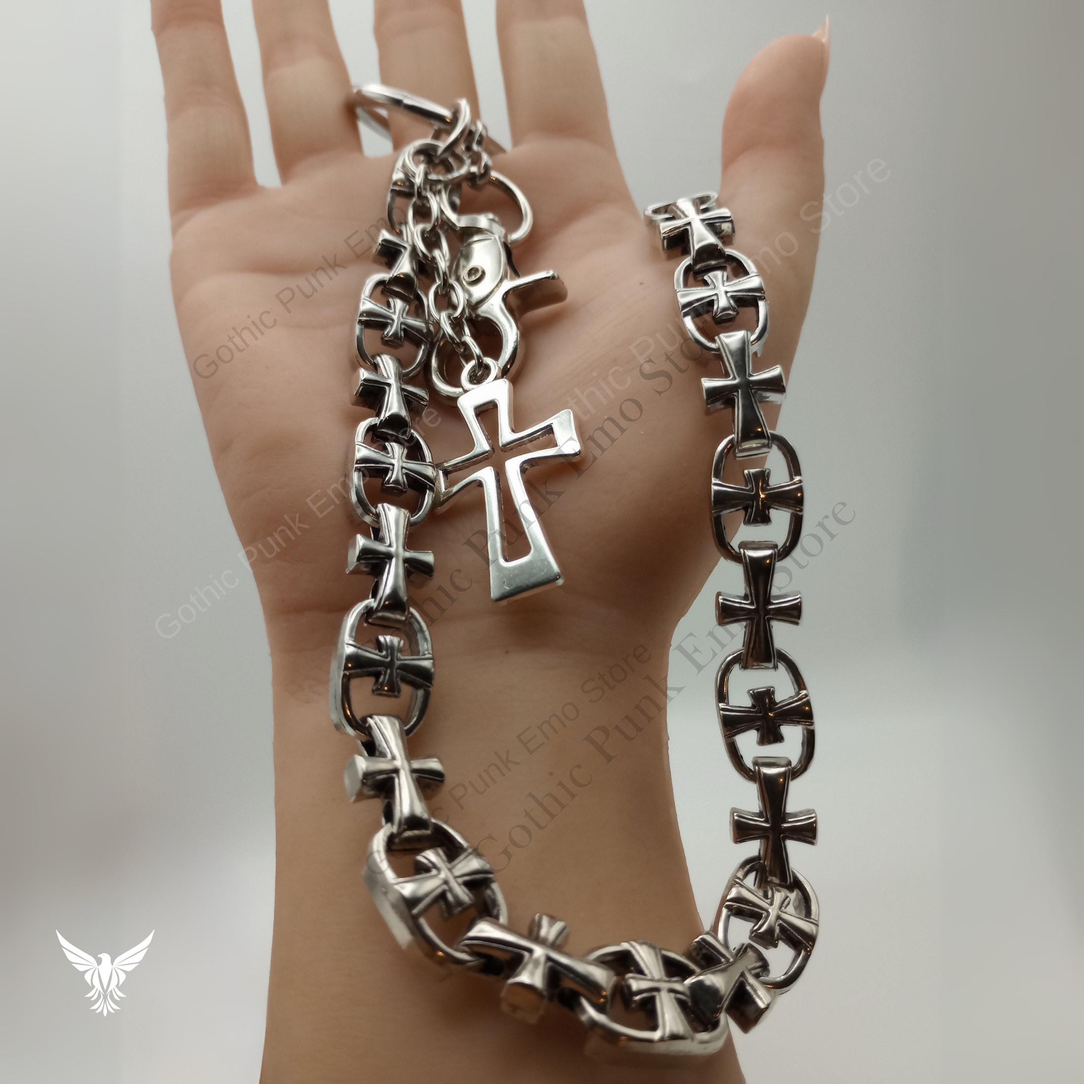 Gothic Cross Wallet Chain: Punk Biker Hip Chain - Etsy