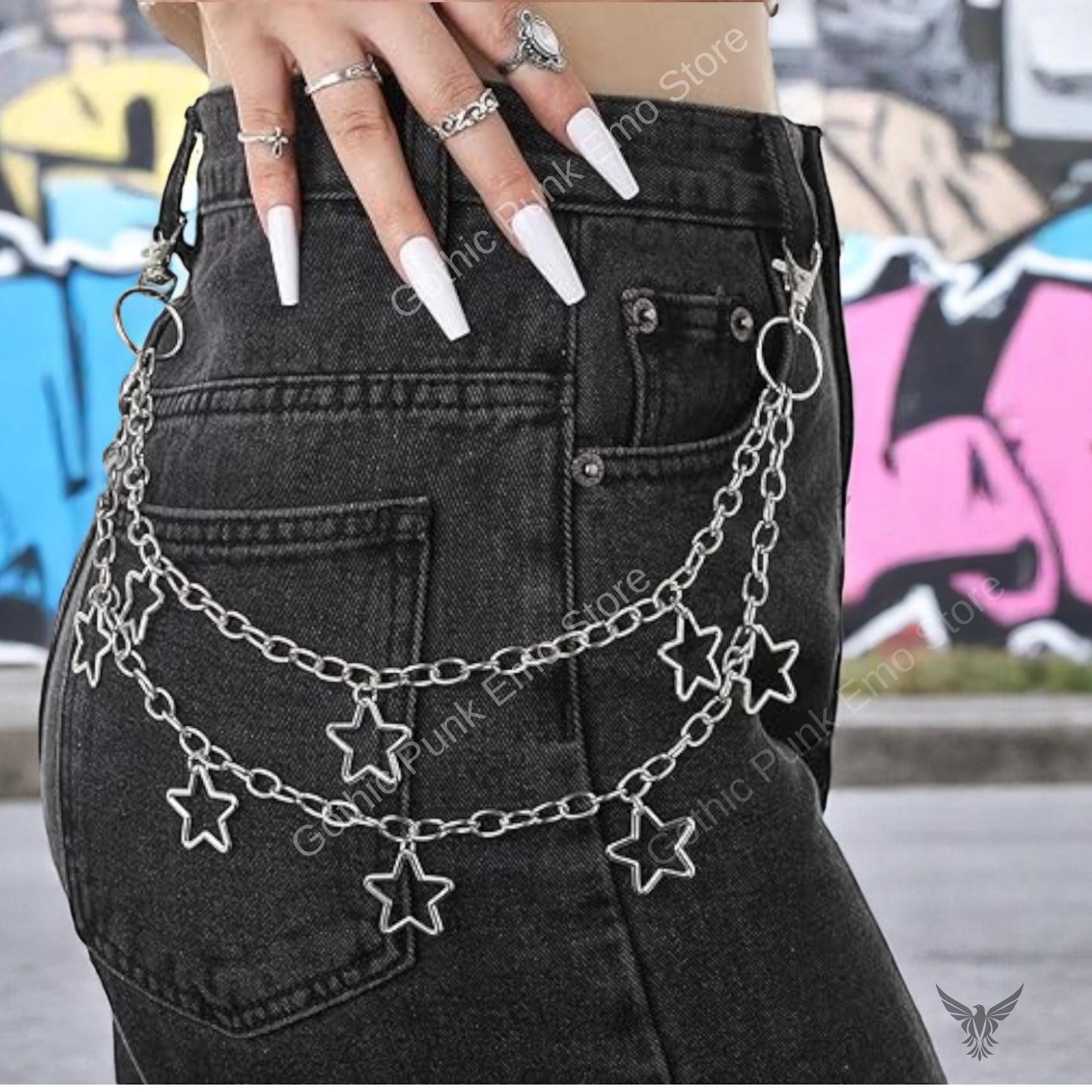 Y2k Chain Belt - Etsy