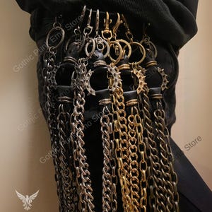 Wallet Chain – Men&#39;s Women&#39;s Gothic Biker Chain for Jeans, Punk Rock Belt Accessory, Y2K Skater Style, Gift for Him or Her&quot;