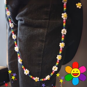 Estética Kidcore Daisy Pant Chain Emo Pastel Goth Rave Festival Joyería Escena Clowncore Kandi Weirdco Grunge Arcoíris Orgullo Edm kawaii y2k