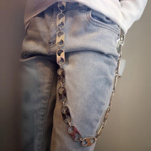 Cadena gótica con pinchos para billetera, alambre de púas, tapa de botella, anillo en O, cinturón, pantalones, punk, gótico, grunge, años 90, alternativa, cadena para jeans, llavero, estilo motero, hip hop.