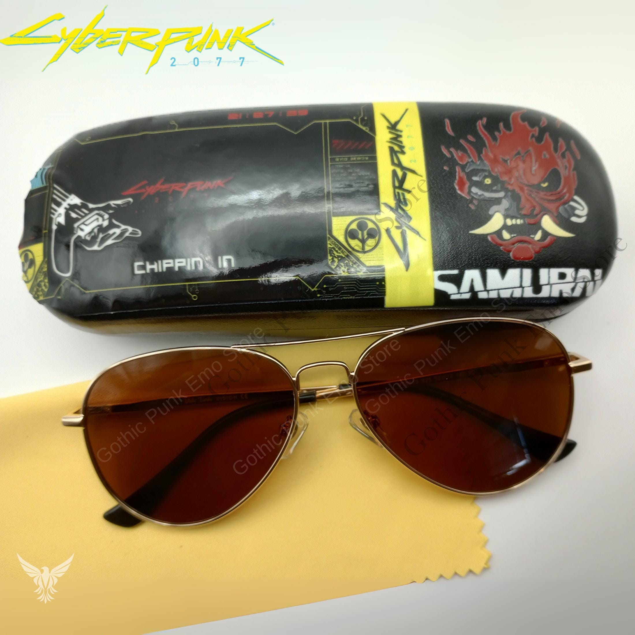 Cyberpunk 2077 Johnny Silverhand サングラス Johnny Silverhand Glasses With Case: Cyberpunk 2077 Cosplay