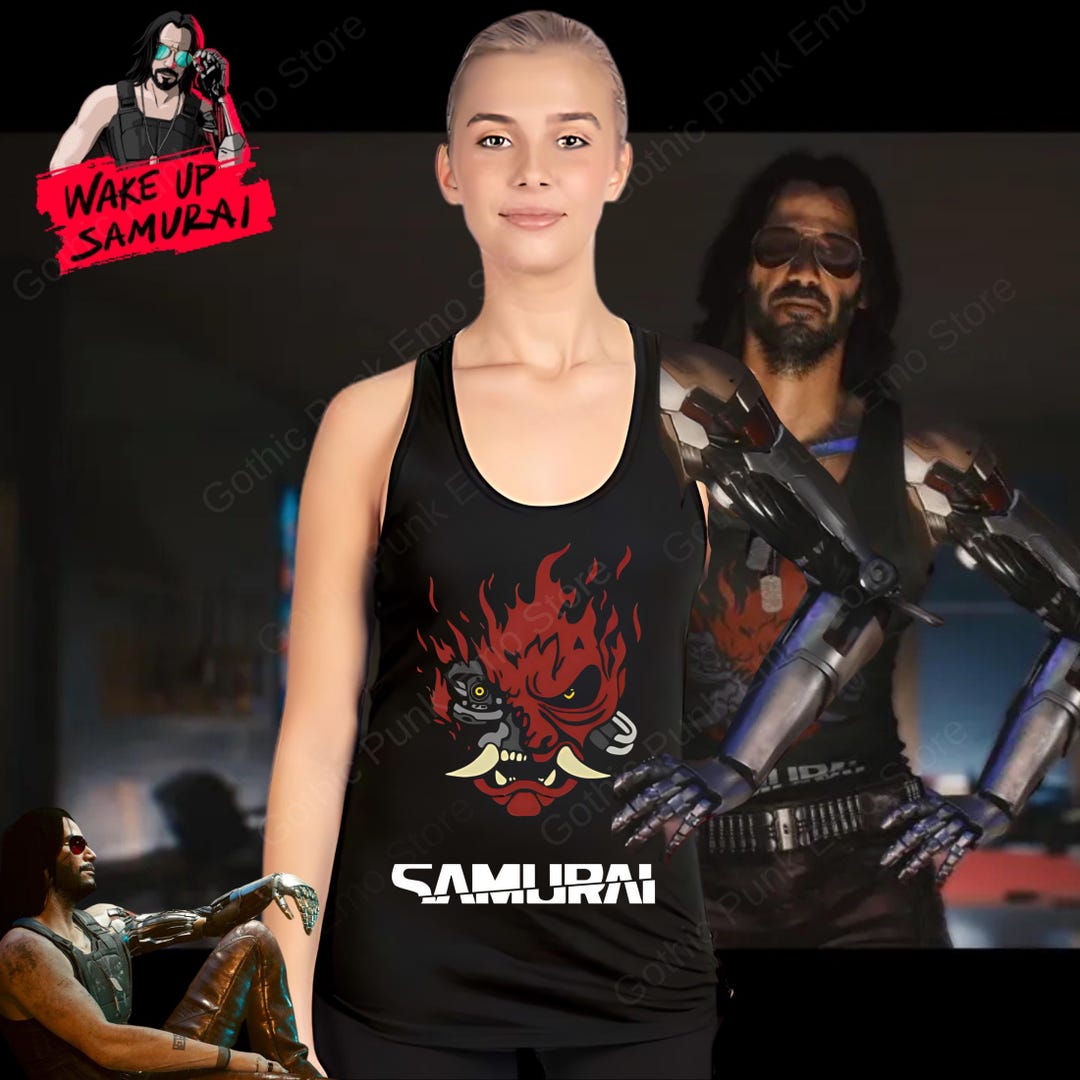 Johnny Silverhand Tank Top: Cyberpunk 2077 Cosplay, Unisex Cotton Blend - Etsy