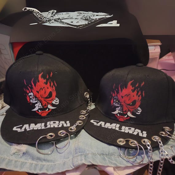 Cyberpunk 2077 Samurai Baseball Cap: Edgerunner Cosplay, Gothic