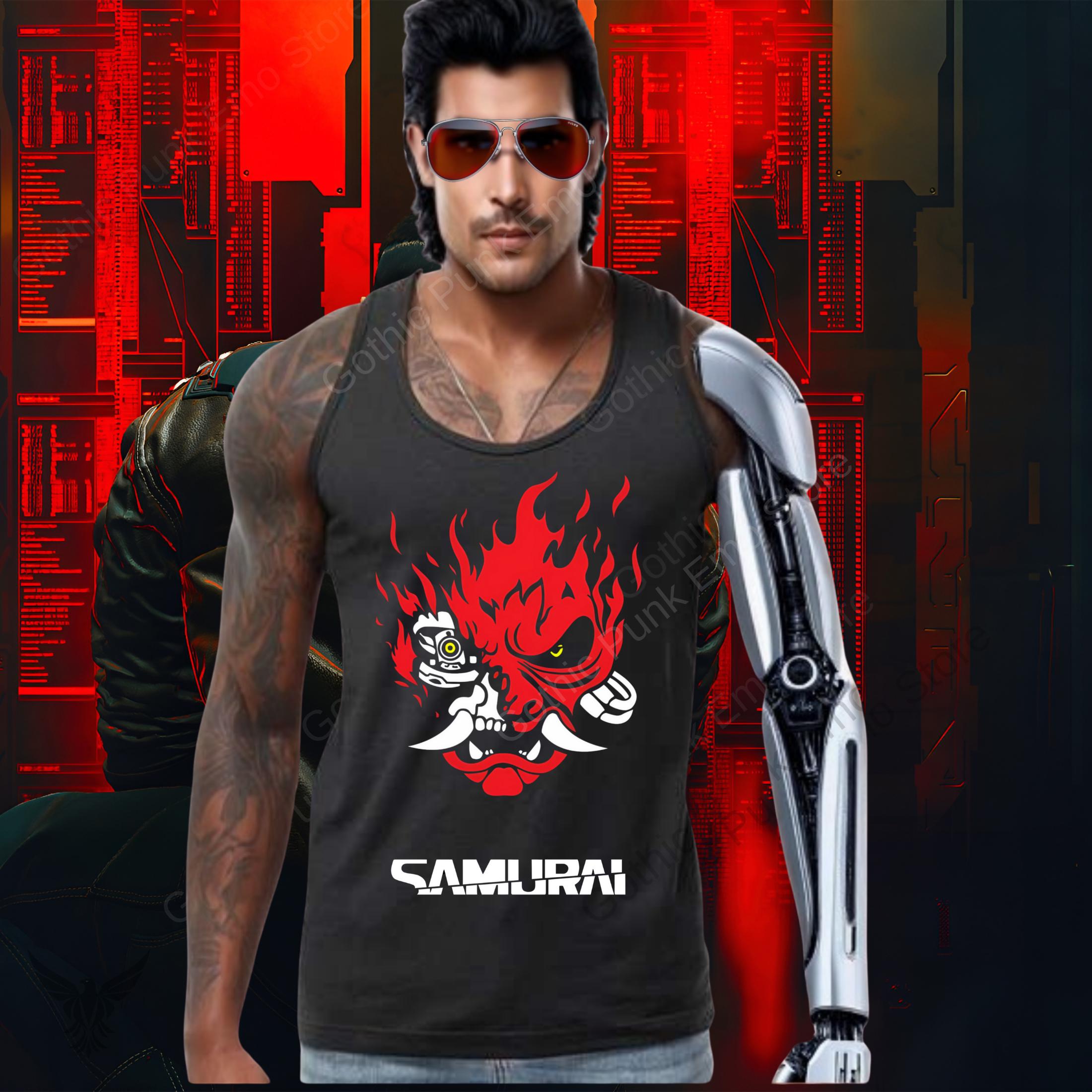 Johnny Silverhand Tank Top: Cyberpunk 2077 Cosplay, Unisex Cotton