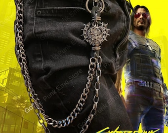 Cyberpunk 2077 Pants Chain: Edgerunner Style, Gothic Biker Accessory
