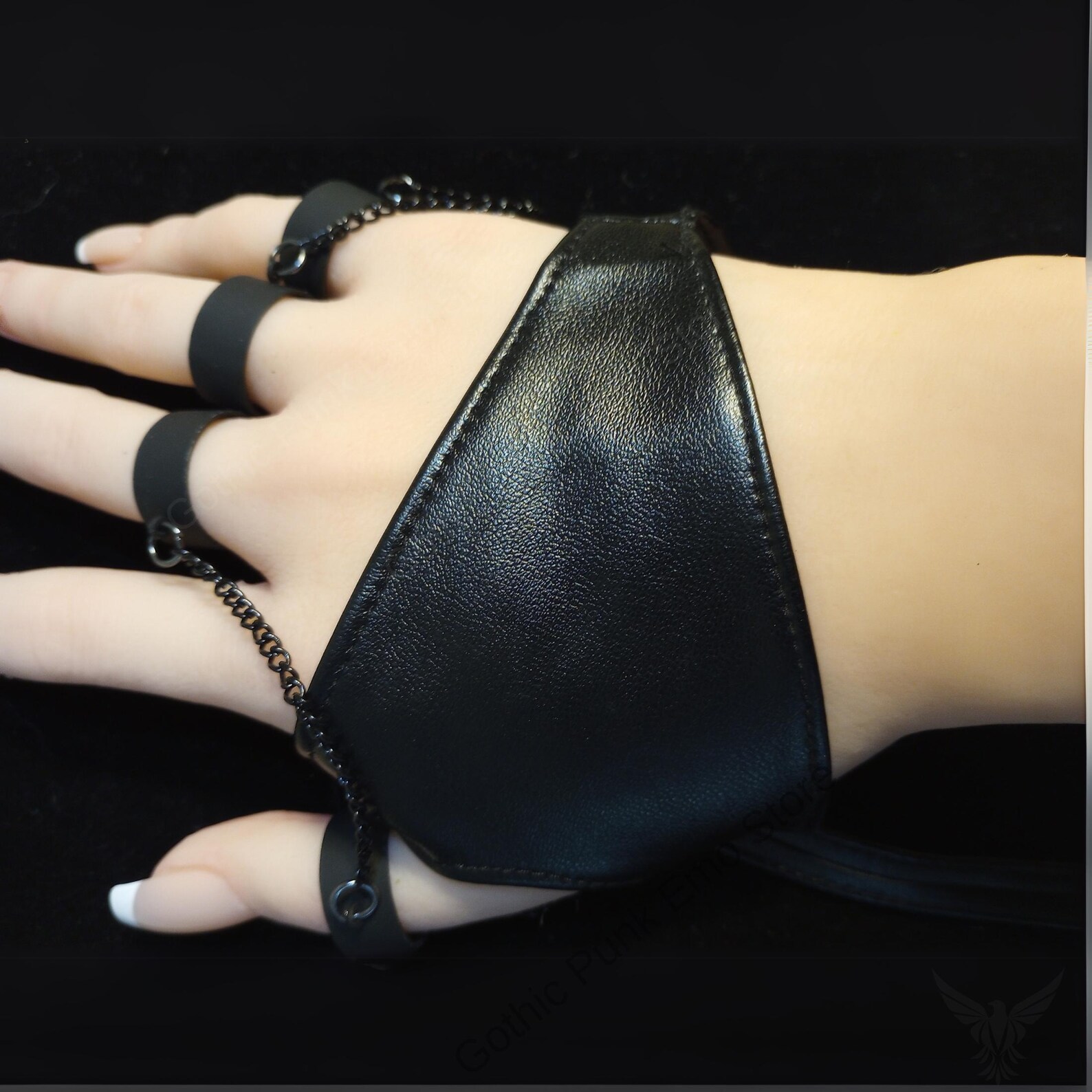 Black Chain Ring Set: Adjustable Punk Emo Jewelry - Etsy