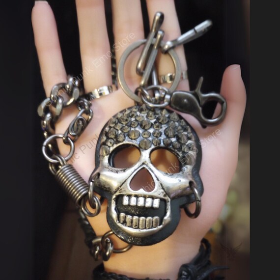 Wallet Chain Heavy Metal Spiked Gothic Layered O Ring Belt