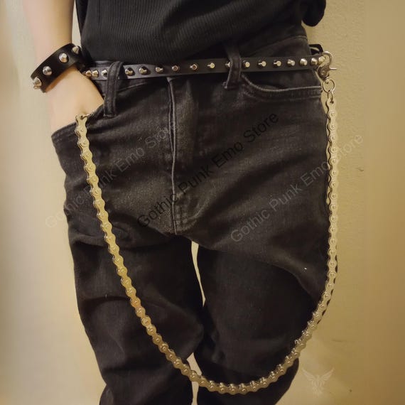 Dark Academia Rivet Belt: Vegan Leather Gothic Punk Rock  display picture 1