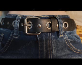O Ring Belt: Gothic Punk Rock Studded Faux Leather Belt - Etsy