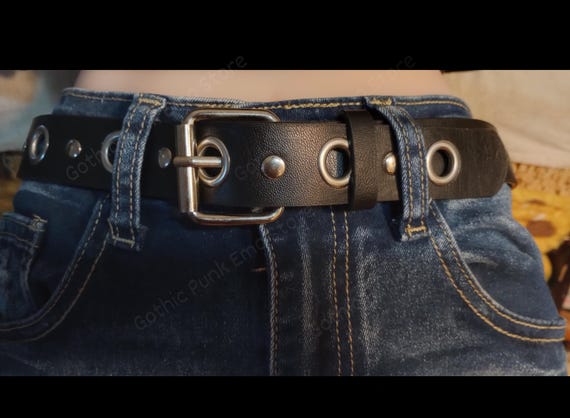 O Ring Belt: Gothic Punk Rock Studded Faux Leather Belt - Etsy