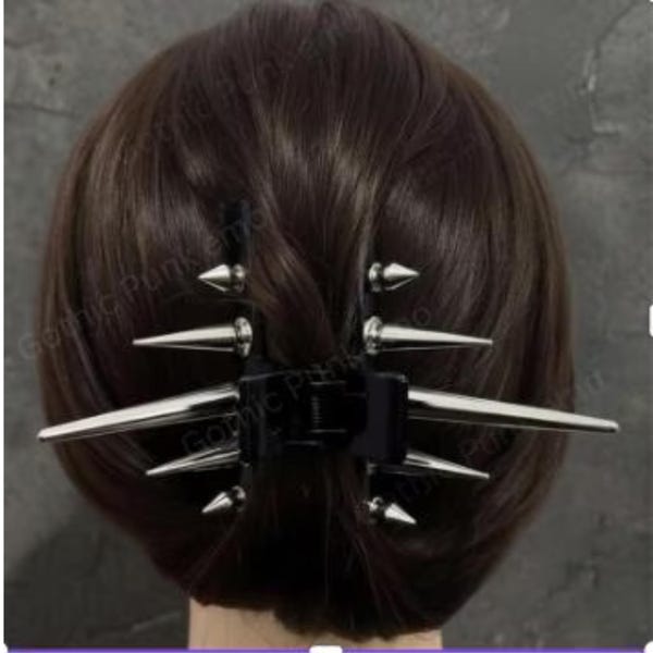 Goth Spike Hair Claw Clip