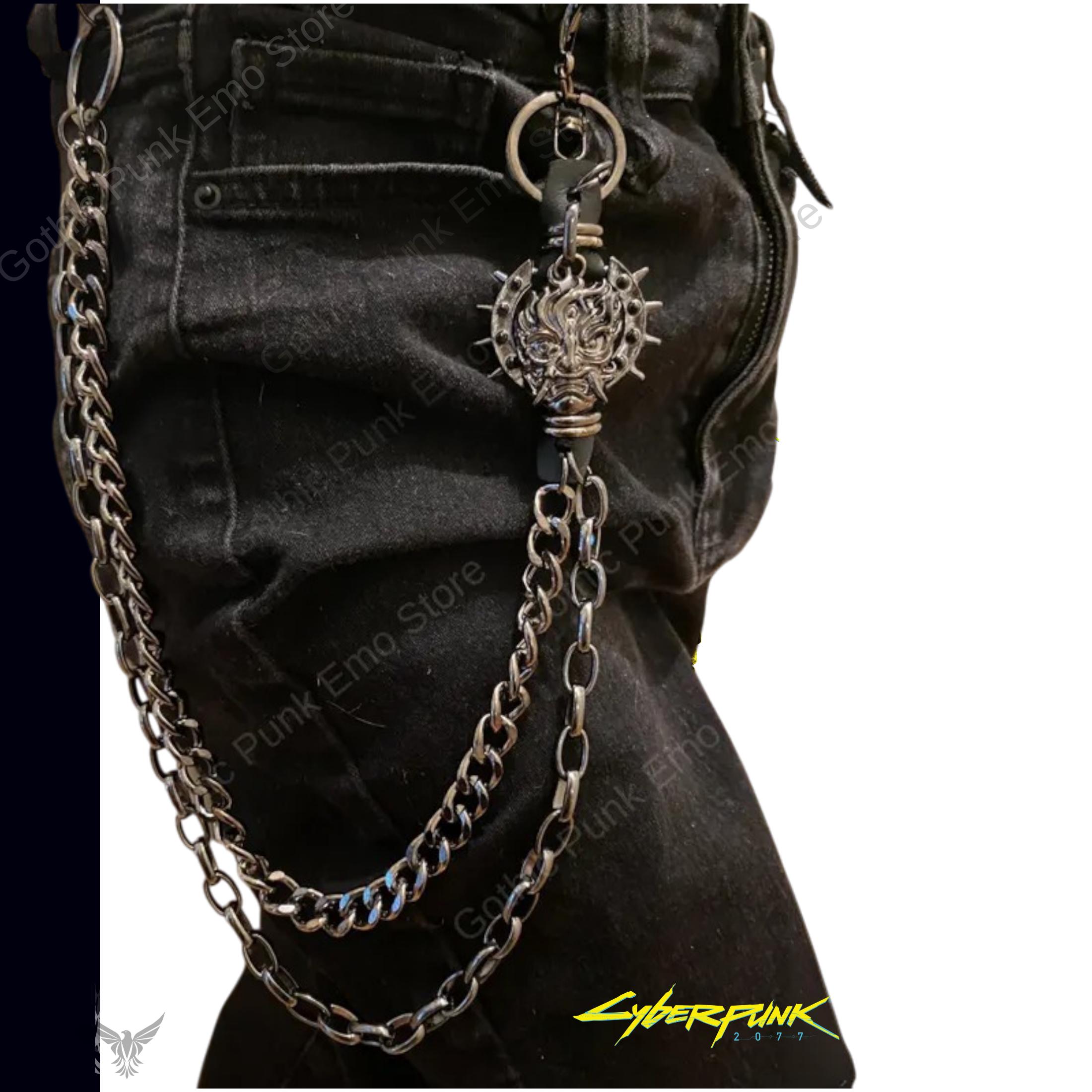 Cyberpunk 2077 Pants Chain: Edgerunner Style, Gothic Biker 