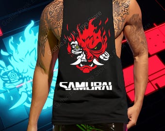 Johnny Silverhand Cosplay Tank Top: Cyberpunk 2077 Unisex Apparel