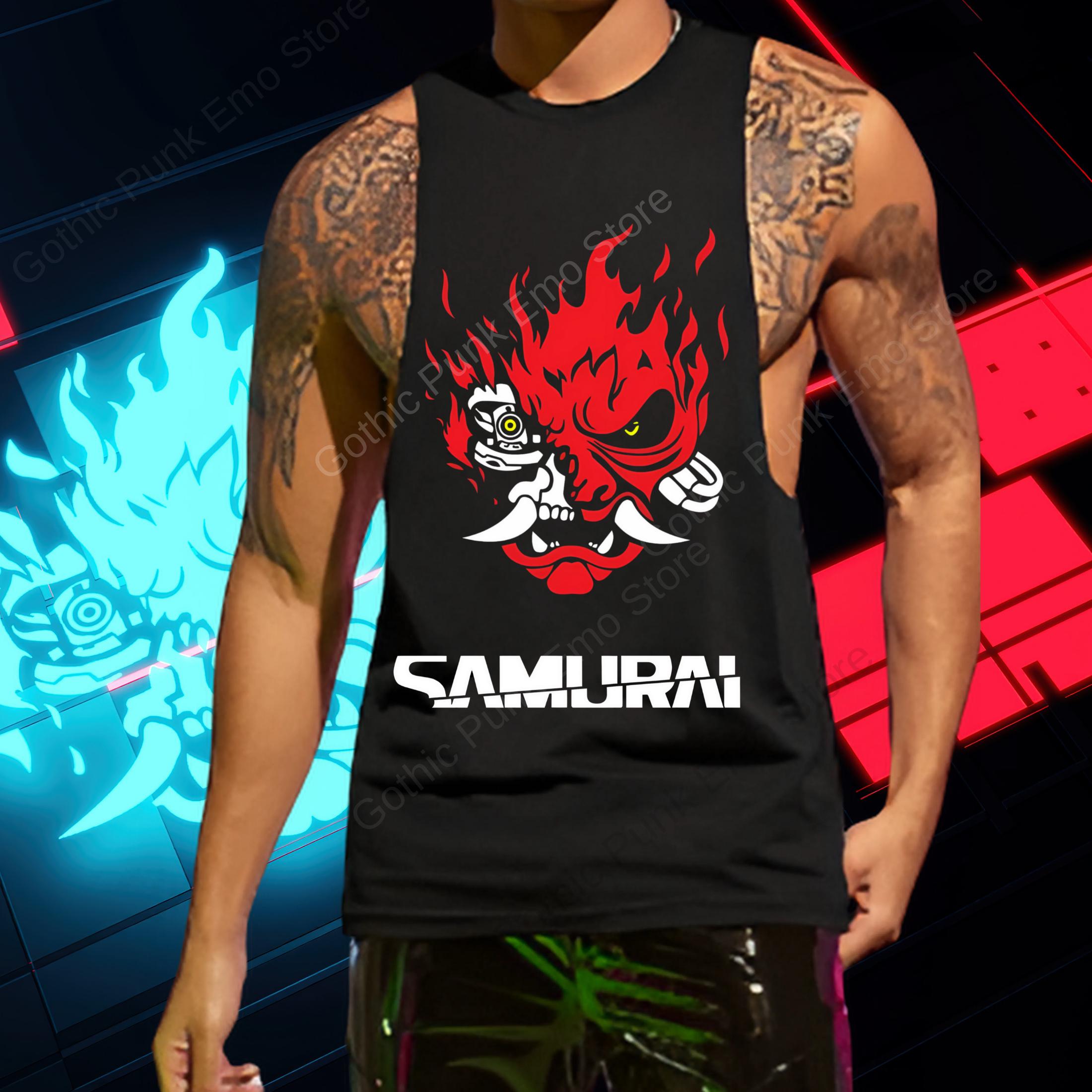 Johnny Silverhand Cosplay Tank Top: Cyberpunk 2077 Unisex Apparel