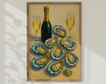 Austern Feier Giclée Kunstdruck, Küstenküche Dekor