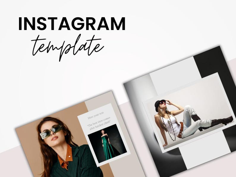 Boho Fashion Instagram Post Template: Canva Editable (instant Download ...
