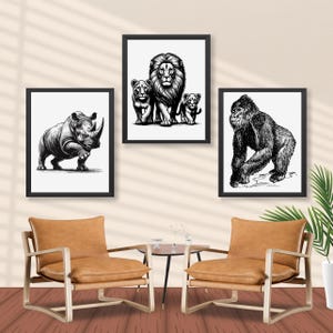 Wild Animal Wall Art | Digital Download | Safari Wildlife Prints