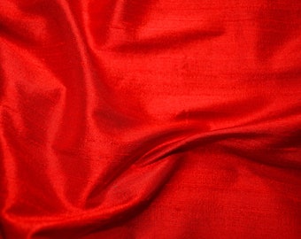 red silk fabric etsy