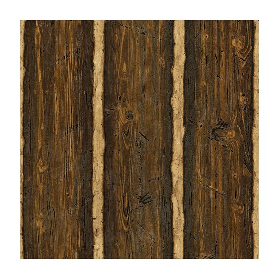 418 41382 Country Log Cabin Faux Wood Wallpaper Etsy