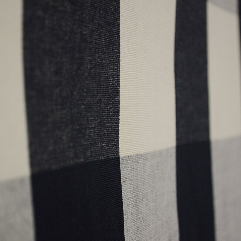 3163 9 Large 4 Inch Black Cream Buffalo Check Fabric Etsy