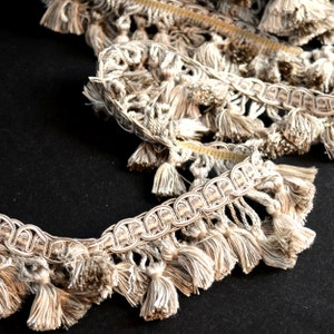 LF100N 421 Grey Taupe Tassel Fringe