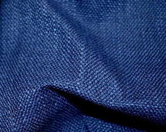 REMNANT Blue Chenille Fabric 56 inches x 1 yard