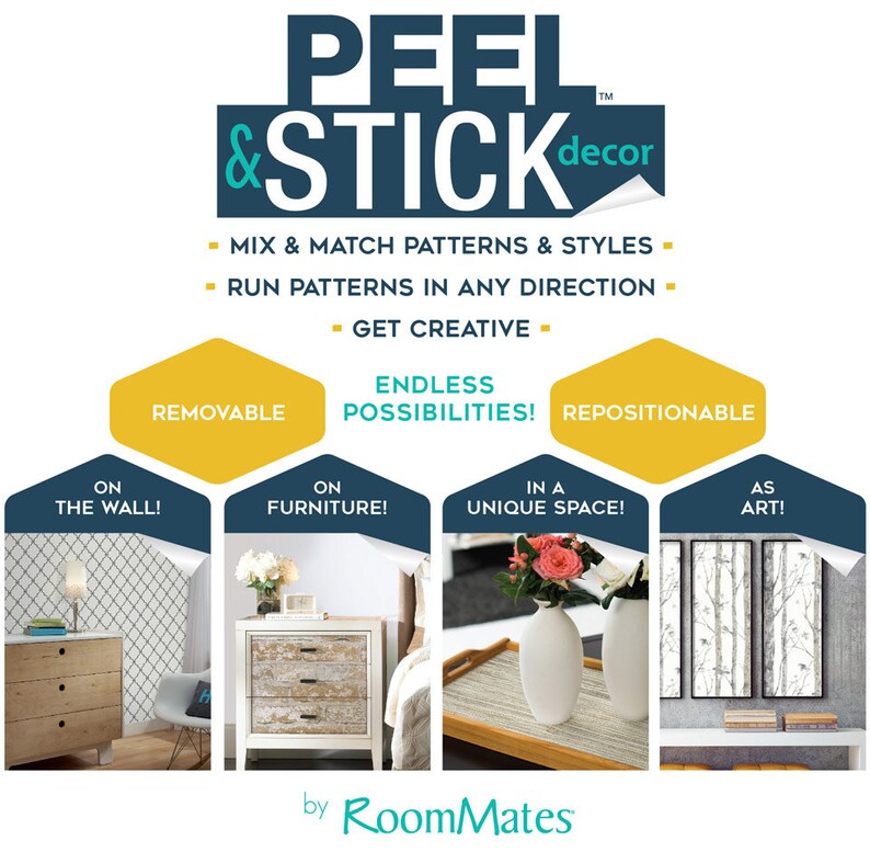 RMK9047WP Birch Trees Peel and Stick Wall Decor Etsy