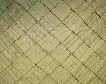 Green Pintuck Diamond Fabric