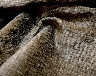 Dark Grey Chenille Upholstery Fabric