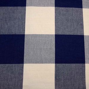 3170 Four Inch Check Navy Laura Kiran Fabric
