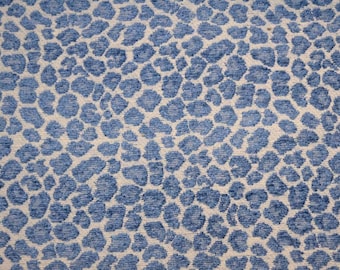 Spots Azure P Kaufmann Golding Fabric Blue Chenille Cheetah Upholstery