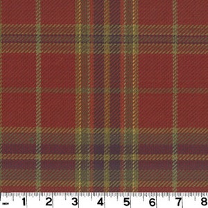 Roth D2892 Parkhill Cardinal Red Khaki Green Beige Plaid Cotton Fabric