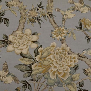 Mudan Platinum Waverly Fabric