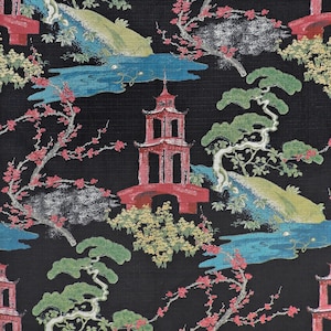 Zen Black Regal Fabric