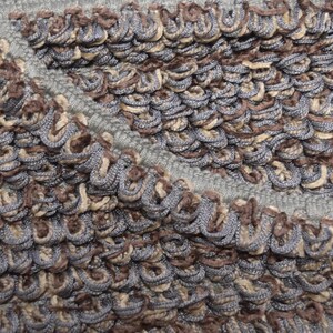 CC805/865 Steel Blue Grey Brown Cream 1 inch Classical Elements Loop Gimp Fringe