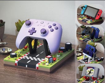 Kart Racing Controller Stand PS5 Controller Holder Switch Case Xbox Stand Joycon Holder Gamer Gift for Him Gaming Accessory Video Game Decor