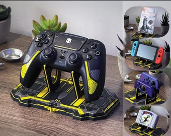 Helldivers Themed Controller Stand, PS5 Controller, Switch Holder, Xbox Controller, Joycon, Gamer Gift, Gift Idea, Video game decor