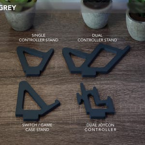 Interchangeable Controller / Console Stands, PS5, Xbox, Switch, Joycon | Fits TheDisplayBay Stands Ash Grey