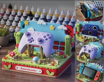 Soporte de control colorido, funda para Switch, soporte para Xbox PS5 Switch, decoración de videojuegos, soporte de control personalizado, regalo para gamers, Joy-Con