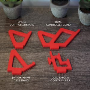 Interchangeable Controller / Console Stands, PS5, Xbox, Switch, Joycon | Fits TheDisplayBay Stands Red