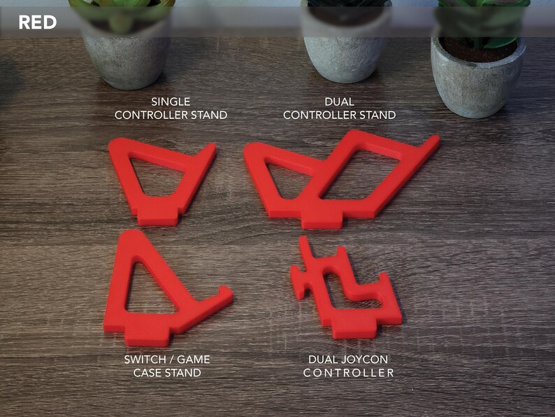 Interchangeable Controller / Console Stands, PS5, Xbox, Switch, Joycon | Fits TheDisplayBay Stands Red